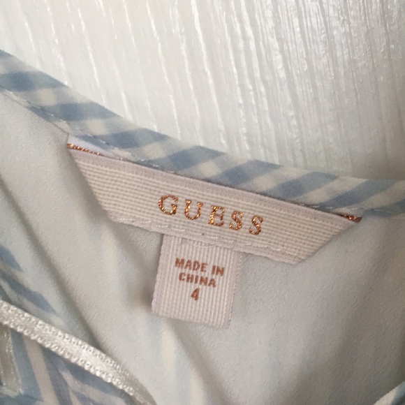 GUESS Blue and White Stripe Dress 4 - Picture 7 of 10
